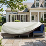 Belord 126-inch waterproof patio furniture cover made of 600D fabric, UV and wind proof for outdoor furniture protection.