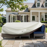 Belord 126-inch waterproof patio furniture cover made of 600D fabric, UV and wind proof for outdoor furniture protection.