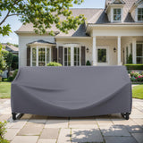 Belord 83-inch waterproof patio sofa cover with 600D fabric, click-close straps, and UV protection for outdoor furniture.