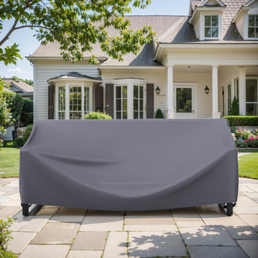 Belord 83-inch waterproof patio sofa cover with 600D fabric, click-close straps, and UV protection for outdoor furniture.