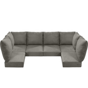 6 Seater 24x24x6 Outdoor Patio Corner Cushion Classic Grey