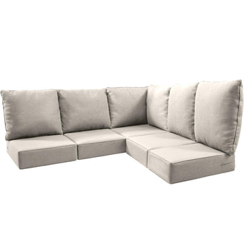 5 Seater 24x24x6 Outdoor Patio Corner Cushion Classic Beige