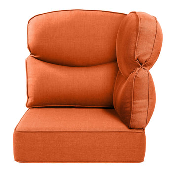 Luxury 24x24x6 Outdoor Patio Corner Cushion Smile Orange