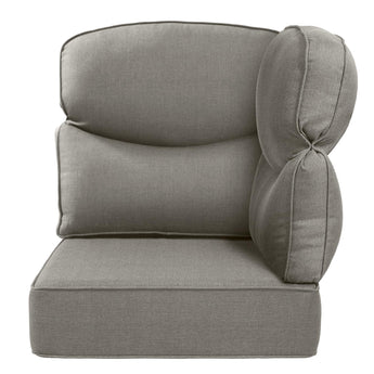 Luxury 24x24x6 Outdoor Patio Corner Cushion Smile Grey