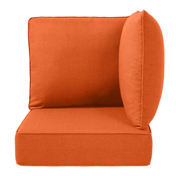 Belord outdoor patio corner cushion set with 6-inch thick, no-button design, measuring 24x24 inches, perfect for outdoor seating.