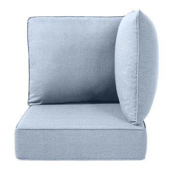 Belord outdoor corner cushion set with 6-inch thick, 24x24 inch outdoor cushions without buttons, ideal for patio seating.