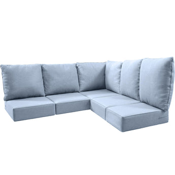 5 Seater 24x24x6 Outdoor Patio Corner Cushion Classic Baby Blue