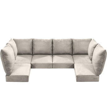 6 Seater 24x24x6 Outdoor Patio Corner Cushion Classic Beige