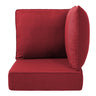 Belord luxury outdoor patio corner cushion set with 6-inch thickness, 24x24 inches, no buttons, designed for outdoor seating.