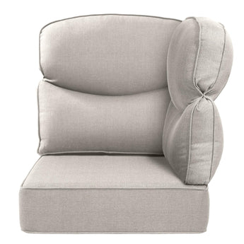 Luxury 24x24x6 Outdoor Patio Corner Cushion Smile Beige