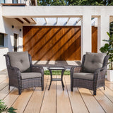 Belord 3-piece patio wicker furniture set with two chairs and side table from the NTC Series, perfect for outdoor conversation areas.