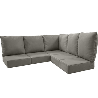 5 Seater 24x24x6 Outdoor Patio Corner Cushion Classic Grey