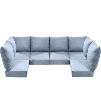 6 Seater 24x24x6 Outdoor Patio Corner Cushion Classic Baby Blue