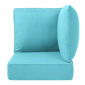 Belord luxury 6-inch thick outdoor patio corner cushion set, 24x24 inches, plush, buttonless outdoor cushions for seating comfort