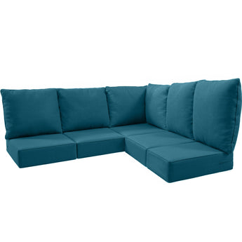 5 Seater 24x24x6 Outdoor Patio Corner Cushion Classic Peacock Blue