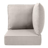 Belord luxury outdoor patio corner cushion set with no buttons, 24x24 inches, thick 6-inch cushions for outdoor seating.