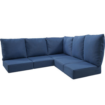 5 Seater 24x24x6 Outdoor Patio Corner Cushion Classic Blue