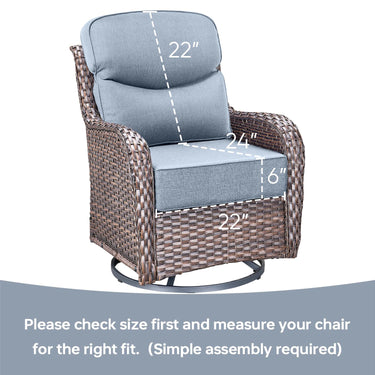 Pop 22*24*6" Outdoor Replacement Cushions Smile Baby Blue