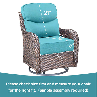 Pop 24*24*6" Outdoor Replacement Cushions Smile Turquoise