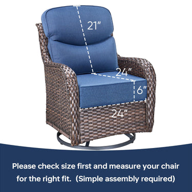 Pop 24*24*6" Outdoor Replacement Cushions Smile Blue