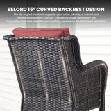 Belord 2-piece patio wicker chairs set with cushions, perfect for outdoor conversation areas, part of the NTC Series.