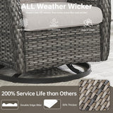 Belord swivel patio chairs set of 2 with 360° rotation and 5-inch cushions, part of the NTC Series, shown outdoors with cushions.