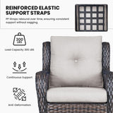 Belord 2-piece patio wicker chairs set with cushioned seats, part of the NTC Series, ideal for outdoor conversation areas.