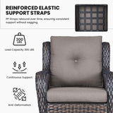 Belord 2-piece patio wicker chairs set with 4-inch cushions, perfect for outdoor conversation areas in the NTC Series.