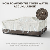 Belord 126-inch waterproof patio furniture cover made of durable 600D fabric, UV and wind proof for outdoor protection