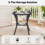 Belord 3-piece patio wicker furniture set with two chairs and side table, ideal for outdoor conversation and relaxation.