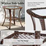 Belord 7-piece patio wicker sofa and swivel chair set from the NT Series, featuring cushioned seats and outdoor furniture design.